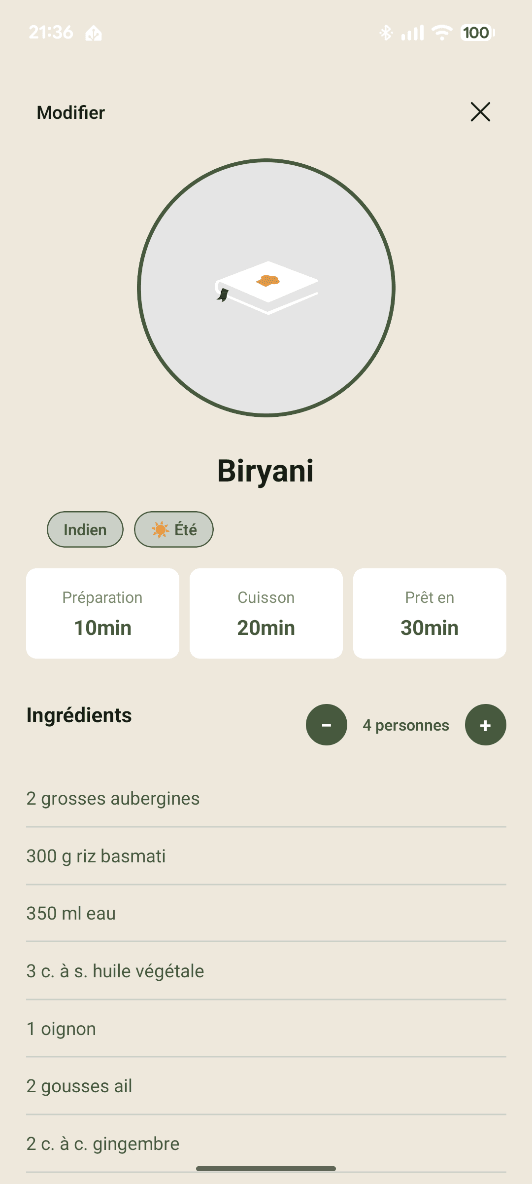 Application 1,2,3 Petits Plats - Capture 2